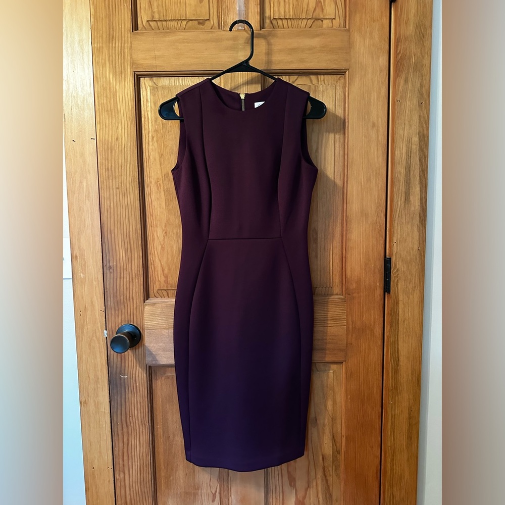 Calvin Klein Rich Purple Midi Dress